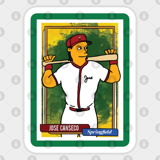 Jose Canseco Springfield Homer at the Bat Baseball Card Sticker by cousscards